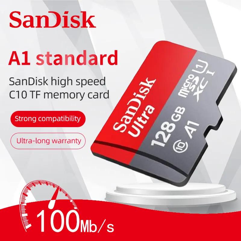 SanDisk-100%  A1A2 Microsd TF ī Class10 16GB 32gb, ũ SD ī 64gb 128GB ޸ ī  ī sd ī u3 ޸